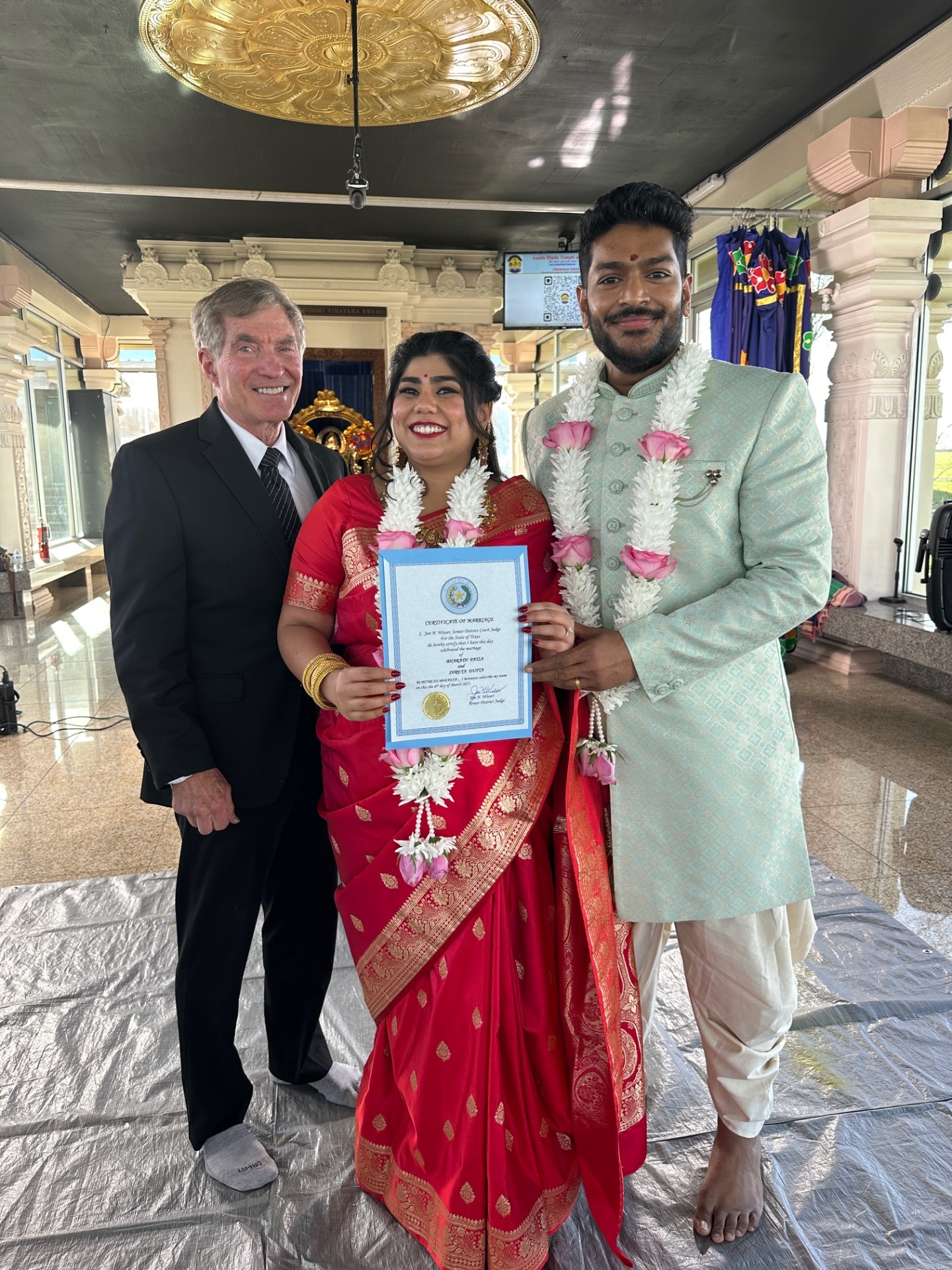 A traditional ceremony at the Austin Hindu Temple