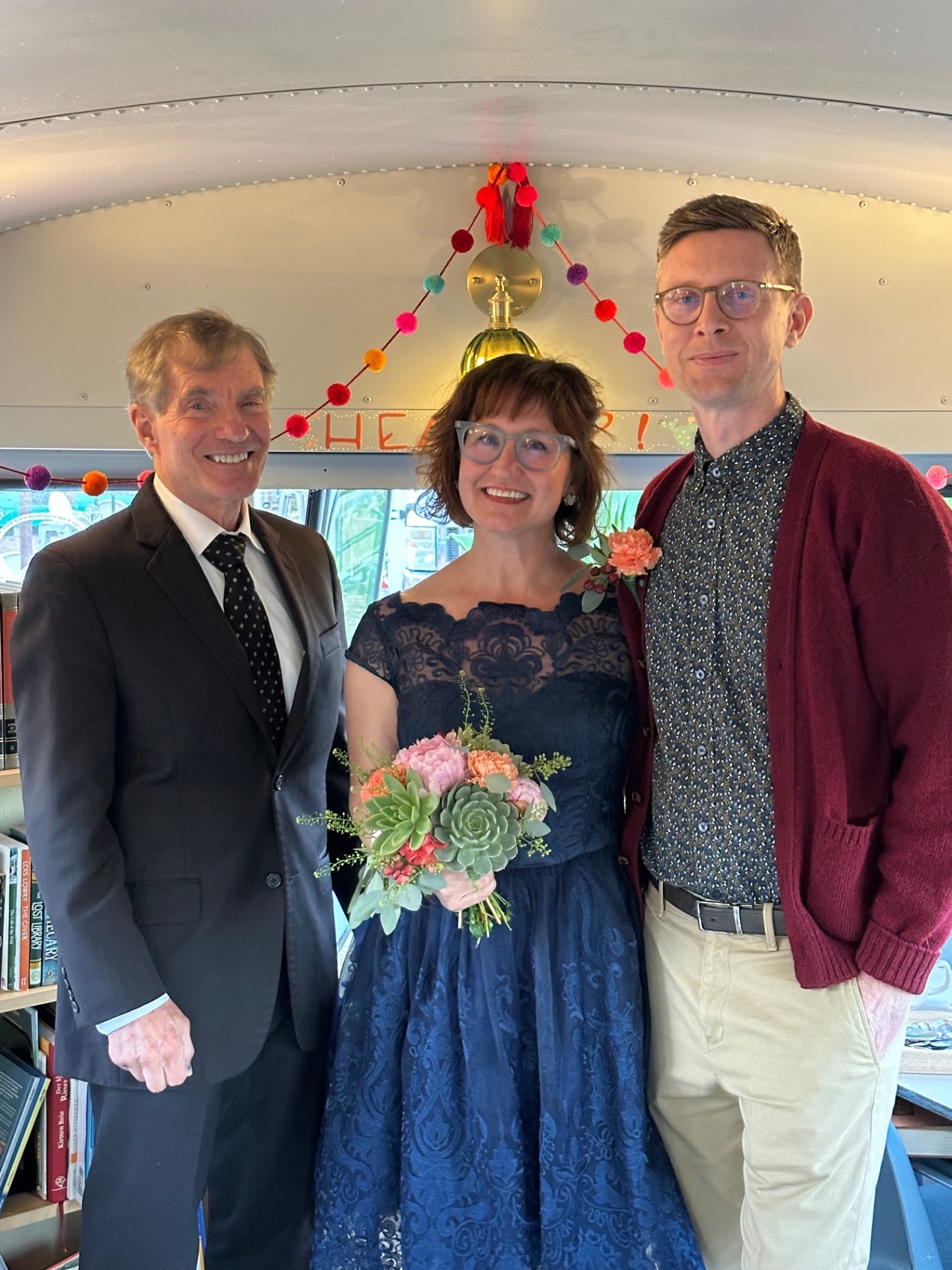 A bookmobile 'I do'