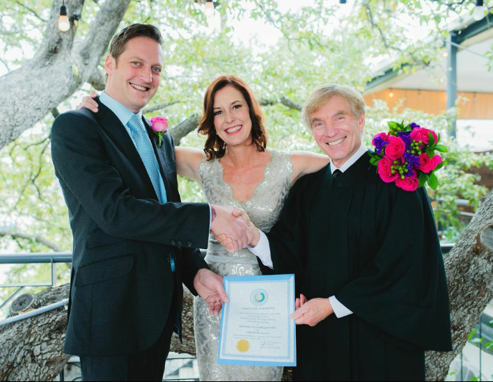 Sealed with a handshake beneath the oaks